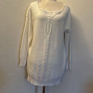 Zara Knit Cream Women’s Sweater Size L